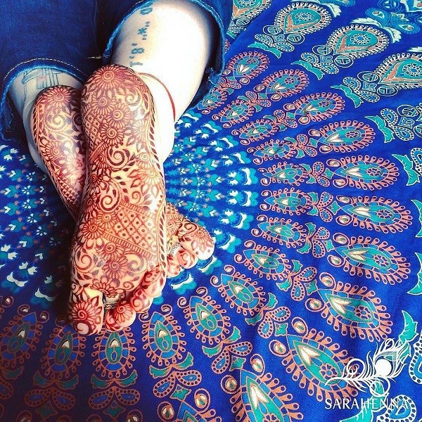 Leg Mehndi Design