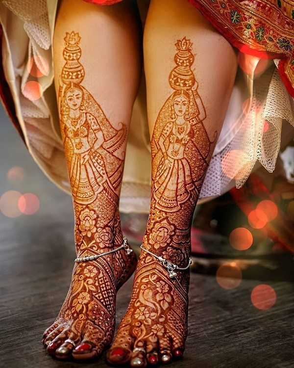 Leg Mehndi Design