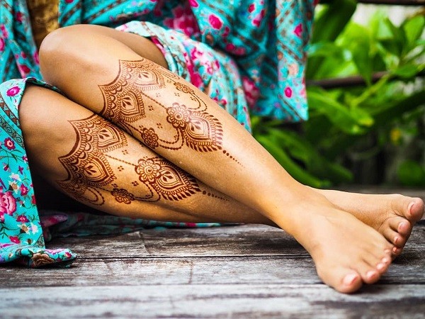 Leg Mehndi Design