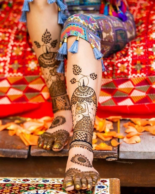 Leg Mehndi Design