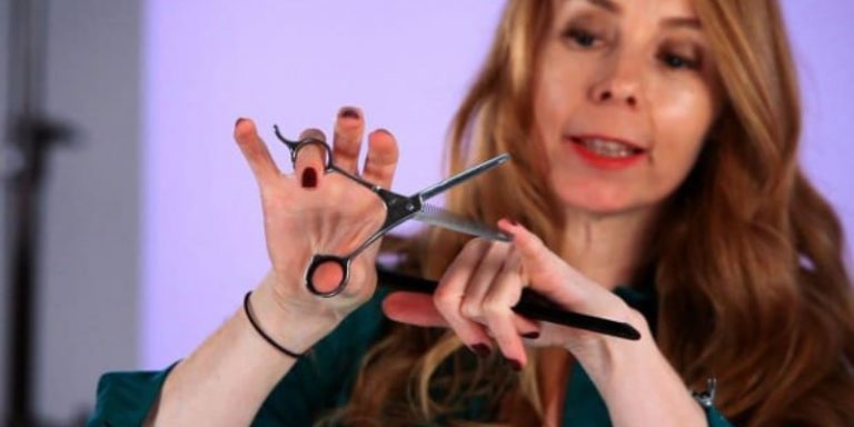 How To Hold Hair Cutting Scissors