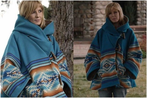 kelly reilly Yellowstone Beth Dutton Blue Coat