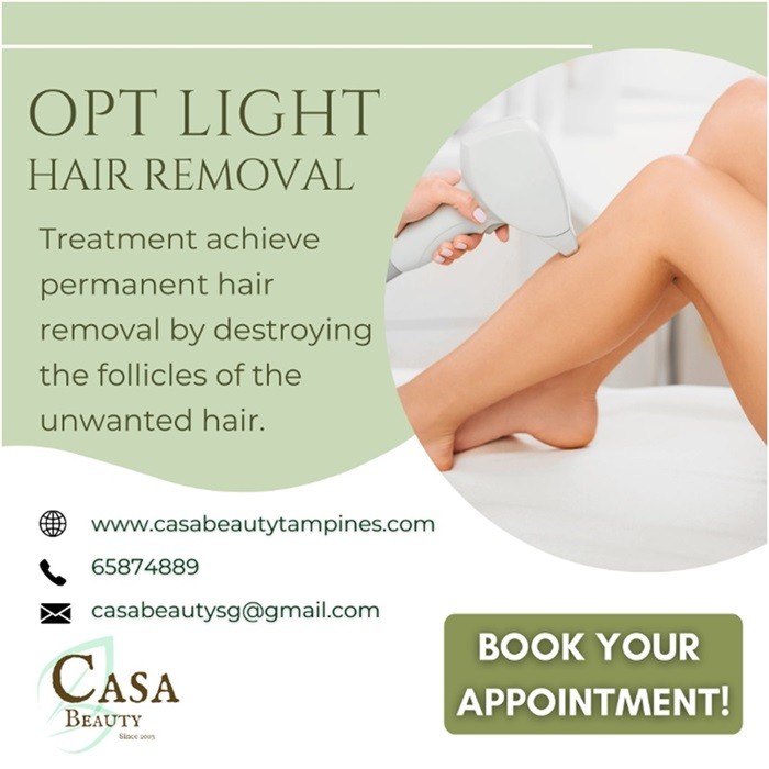 Book Your OPT Light Treatment at Casa Beauty Tampines