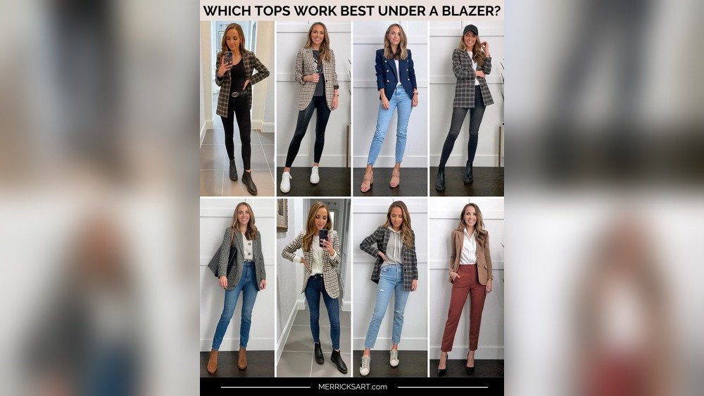 What To Wear Under A Blazer Women