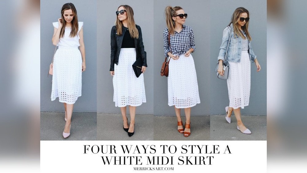 What To Wear With A White Eyelet Skirt