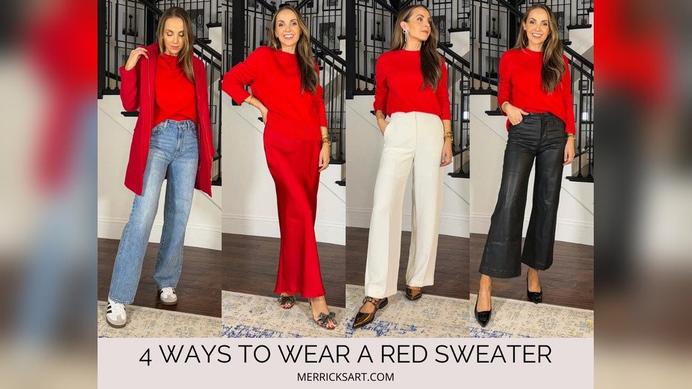 What To Wear With Red Sweater